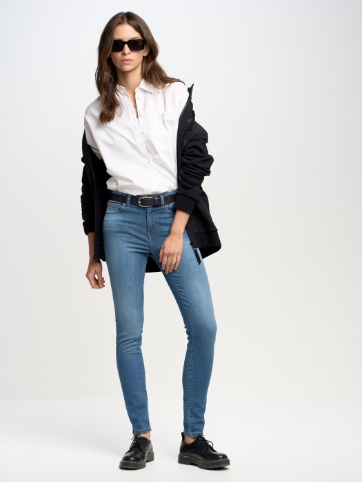 Dámske skinny nohavice jeans ADELA 296